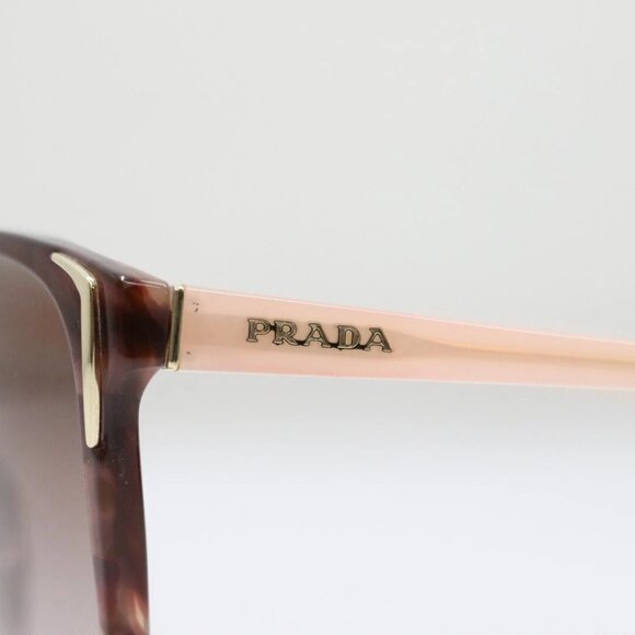 Prada Women's SPR01O 55 17 UE0-0A6 Spotted Brown Pink/Brown Graidient Sunglasses - Picture 9 of 16